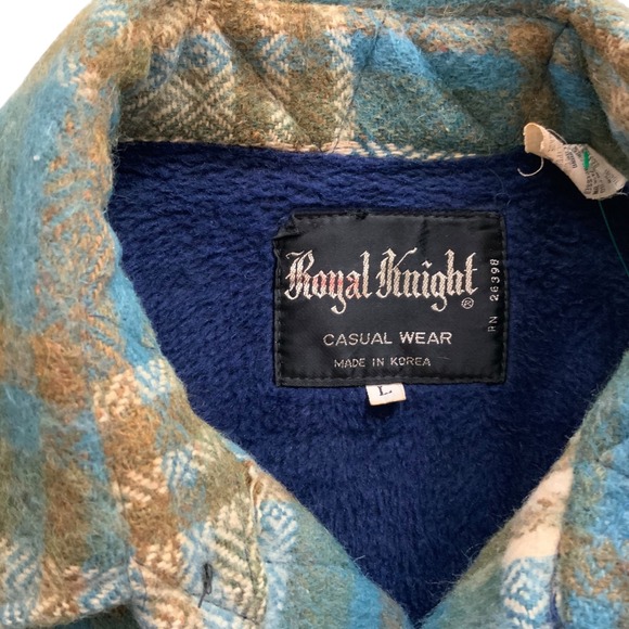 Vintage Royal Knight Casual Wear Wool Flannel, Lined in Fleece size Large - Picture 11 of 16